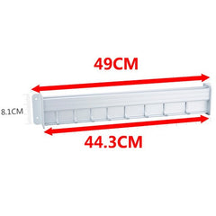 Wall-Mounted Black Aluminum Kitchen Knife Rack Storage